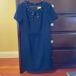 Navy Blue Trina Turk size 6 cocktail dress with jeweled neckline